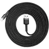 KABEL USB-A -> Lightning / iPhone Baseus Cafule CALKLF-RG1 300cm Apple 2A CZARNO-SZARY W OPLOCIE