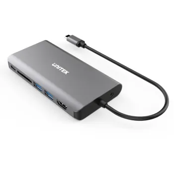 Unitek D1019B Hub USB-C 3.1 8w1 z Power Delivery 100W
