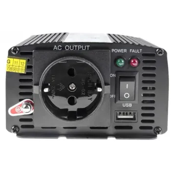 PRZETWORNICA NAPIĘCIA INWERTER Green Cell 12V / 230V 300W/600W MODYFIKOWANA SINUSOIDA INV01DE