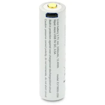Akumulator 18650 Li-Ion 3,7V everActive 3500mAh (1 szt.) micro-USB z zabezpieczeniem