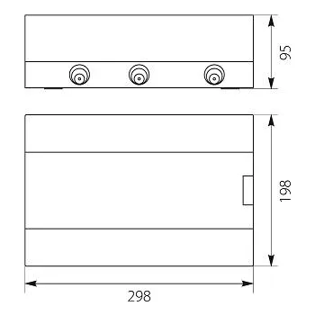 Rozdzielnica modułowa 1x12 natynkowa (N+PE) IP40 SRn-12