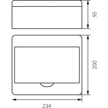 Rozdzielnica n/t RN-8 Fala (N+PE) IP40 200x234x95mm, biała | 7.2 Elektro-Plast Opatówek