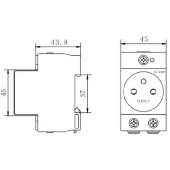Gniazdo modułowe, na szynę DIN TH-35, do rozdzielnicy Noark Ex9DS-F 106194