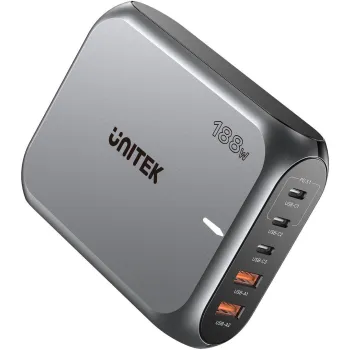 Unitek Szybka ładowarka sieciowa 2xUSB-A 3xUSB-C GAN 188W