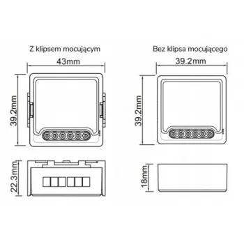 Moduł OXT mini przekaźnik 2 obwody WiFi TUYA