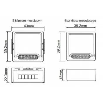 Moduł OXT mini przekaźnik 4 obwody WiFi TUYA