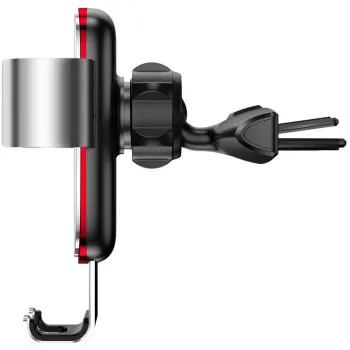 Baseus Metal Age Gravity Car Mount metalowy samochodowy uchwyt grawitacyjny na slot CD srebrny (SUYL-J0S)