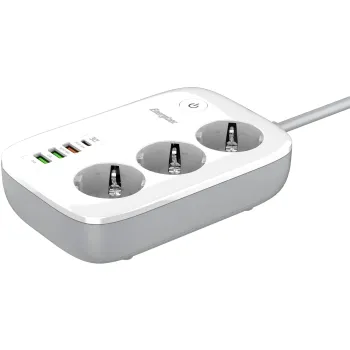 LISTWA ZASILAJĄCA SMART Energizer Z Wi-Fi I APP 3x SCHUKO 3x USB-A 1x USB-C 2500W 10A KABEL 2M