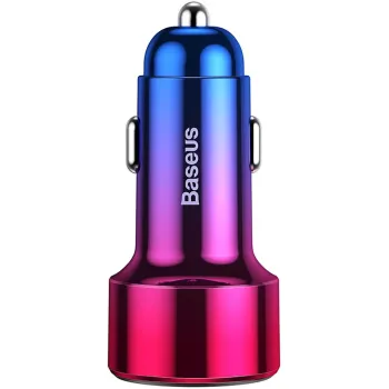 Ładowarka samochodowa Baseus Magic Series PPS USB-C/USB-A 45W różowo-niebieska