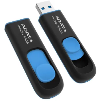 Adata Pendrive UV128 64GB USB 3.2 Gen1 czarno - niebieski