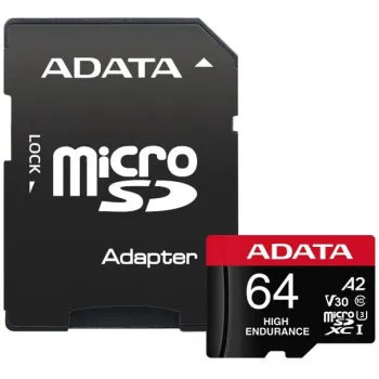 Adata Karta microSD High Endurance 64GB UHS1 U3 V30 A2 100/80MB/s + Adapter