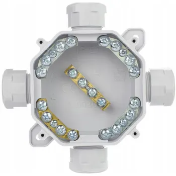 Puszka natynkowa hermetyczna PG16, IP 67 (5x4mm2), kolor szary PAWBOL A.0035