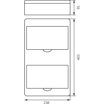 Rozdzielnica n/t RN-16 Fala (N+PE) IP40 403x238x95mm, biała | 7.4 Elektro-Plast Opatówek