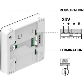 Przewodowy regulator pokojowy sinum czarny R-S2 Tech Sterowniki