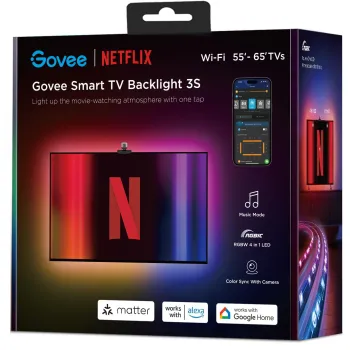 Govee H6098 Envisual TV Backlight Netflix Co-branding Version Taśma LED podświetlenie dla TV 55-65 cali, RGBIC, Wi-Fi+Bluetooth