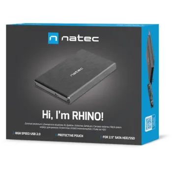 Zewnętrzna obudowa dysku Natec Rhino SATA 2.5cala USB 2.0 Slim czarny