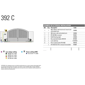 Zestaw Energy FDS - FAAC 392 24V do 5m bram dwuskrzydłowych