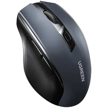Mysz optyczna Ugreen MU006 bezprzewodowa USB 2.4GHz / Bluetooth 5.0 4000 DPI - czarna