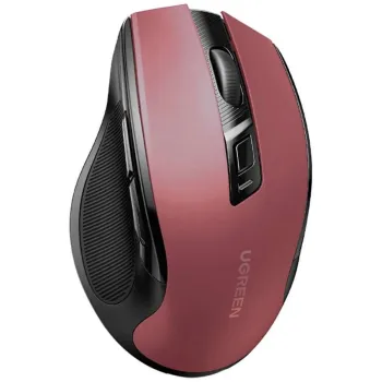 Mysz optyczna Ugreen MU006 bezprzewodowa USB 2.4GHz / Bluetooth 5.0 4000 DPI - czerwona