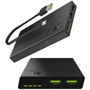 Power Bank Green Cell GC PowerPlay10S 10000mAh z szybkim ładowaniem 2x USB Ultra Charge oraz 2x USB-C Power Delivery 18W GREEN CELL PBGC02S