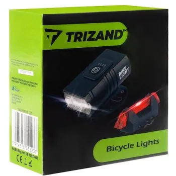 Lampka rowerowa 4T6 USB + tylne światło 15916 - uniwersalny Trizand