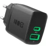 ŁADOWARKA SIECIOWA Greencell PowerSource Duo30 30W 1xUSB-C 1xUSB-A PD 3.0 QC 4.0+ czarna