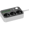 LISTWA ZASILAJĄCA Z WYŁĄCZNIKIEM Energizer 3x SCHUKO 6x USB-A 2500W 10A KABEL 2M