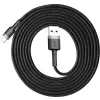 KABEL USB-A / Lightning iPhone Baseus Cafule CALKLF-CG1 200cm Apple 1.5A CZARNO-SZARY W OPLOCIE