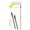 KABEL USB-C / USB-C Baseus Cafule CATKLF-HG1 200cm 60W 3A PD 2.0 QC 3.0 CZARNO-SZARY W OPLOCIE