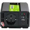 PRZETWORNICA NAPIĘCIA INVERTER Green Cell DUO 12/24V - 230V 300W/600W MODYFIKOWANA SINUSOIDA