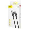KABEL USB-A / USB-C Baseus Cafule CATKLF-BG1 100cm 3A QC 3.0 CZARNO-SZARY W NYLONOWYM OPLOCIE