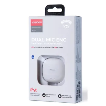 Joyroom słuchawki TWS bezprzewodowe ENC wodoodporne IPX4 Bluetooth 5.3 biały JR-TL11