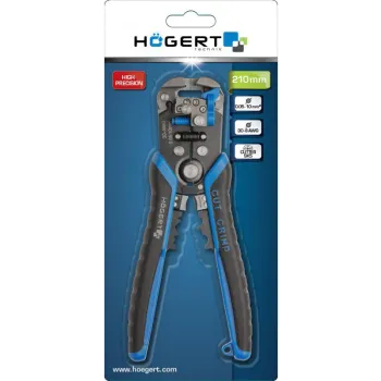 Hoegert HT1P182 Automatyczny ściągacz izolacji 210 mm, 0.05-10.0 mm2