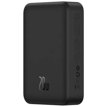 Powerbank Baseus Magnetic Mini PPCX150001 20000mAh 20W PD ŁADOWANIE INDUKCYJNE Qi USB-C KABEL USB-C