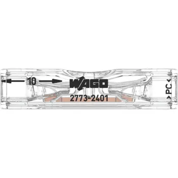 Szybkozłączka przelotowa uniwersalna LINKA/DRUT 2x 0,2-4mm2 WAGO 2773-2401 (Paczka 100szt.)
