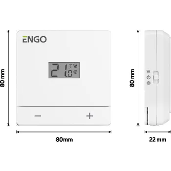 ENGO Controls EASY-230W - Regulator temperatury, 230V, biały, dobowy, natynkowy