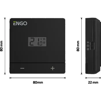ENGO Controls EASY-24B - Regulator temperatury, 24V, dobowy, czarny, natynkowy
