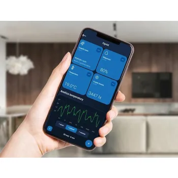 Przewodowy regulator pokojowy sinum czarny R-S2 Tech Sterowniki