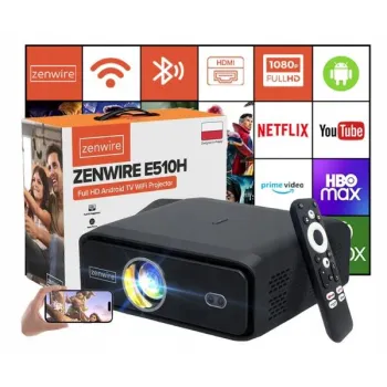 Projektor Zenwire E510H FULL HD 4K 500 Ansi Android 11 WiFi Autofocus