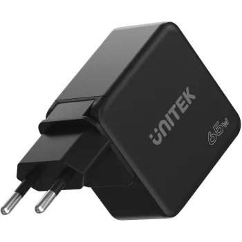 Ładowarka sieciowa Unitek GaN, PD 65W, podróżna, 3 porty