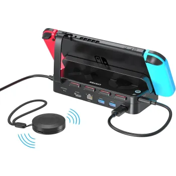 Unitek Stacja dokująca do Nintendo Switch, PD 100W, HDMI 4K, RJ-45, czytnik kart