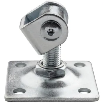 Zawias PSG 61.018.01 z szyldem 80x80x3mm - gwint M16 (regulowany, ucho ocynkowane)