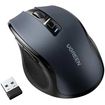 Mysz optyczna Ugreen MU006 bezprzewodowa USB 2.4GHz / Bluetooth 5.0 4000 DPI - czarna