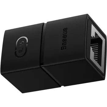 Złączka sieciowa łącznik kabli Ethernet RJ-45 Baseus AirJoy Series 2 szt. - czarna