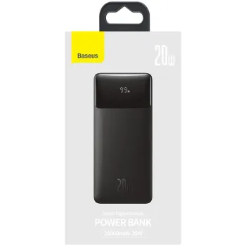 Powerbank Baseus Bipow Digital Display PPBD050501 20000mAh 20W PD QC 3.0 2x USB-A 1x USB-C + KABEL