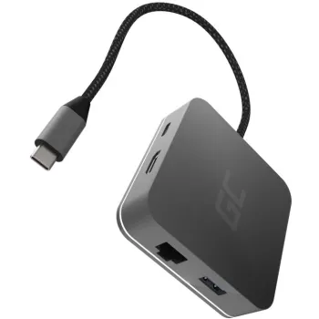 Hub USB 6w1 Green Cell USB-C AK61