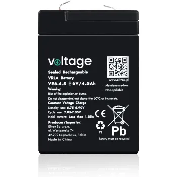 Akumulator AGM Voltage 6V 4,5Ah VE6-4.5