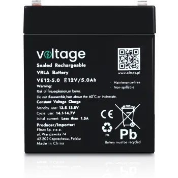 Akumulator AGM Voltage 12V 5Ah VE12-5.0
