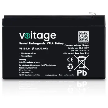 Akumulator AGM Voltage 12V 7Ah VE12-7.0
