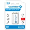 Akumulatorek 6F22 Li-Ion everActive 9V 550mAh z gniazdem USB-C